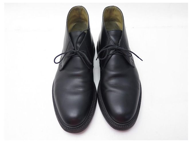 Hermès SCARPE HERMES STIVALI CHUKKA 42 STIVALI IN PELLE NERA SCARPE Nero - vista 5