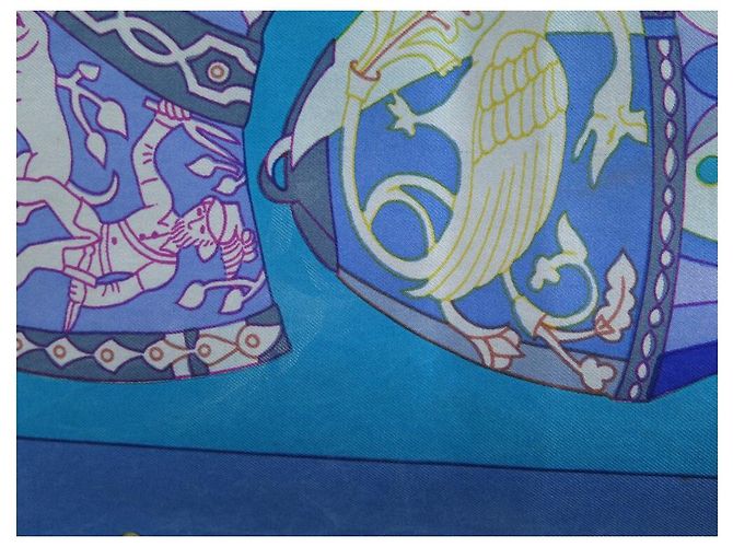 Hermès SCIARPA PIAZZA HERMES RHYTONS SWILDENS VINTAGE RARA 90 Sciarpa seta Blu - vista 8