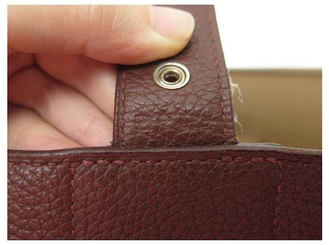 Hermès BORSA HERMES BORSA DEPECHES 2-38 PORTAFOGLIO IN PELLE TOGO MARRONE - vista 19