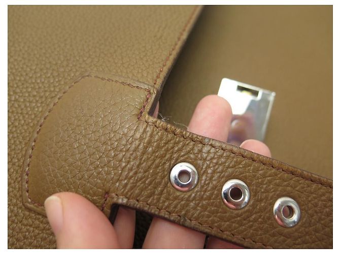Hermès BORSA HERMES BORSA DEPECHES 2-38 PORTAFOGLIO IN PELLE TOGO MARRONE - vista 20