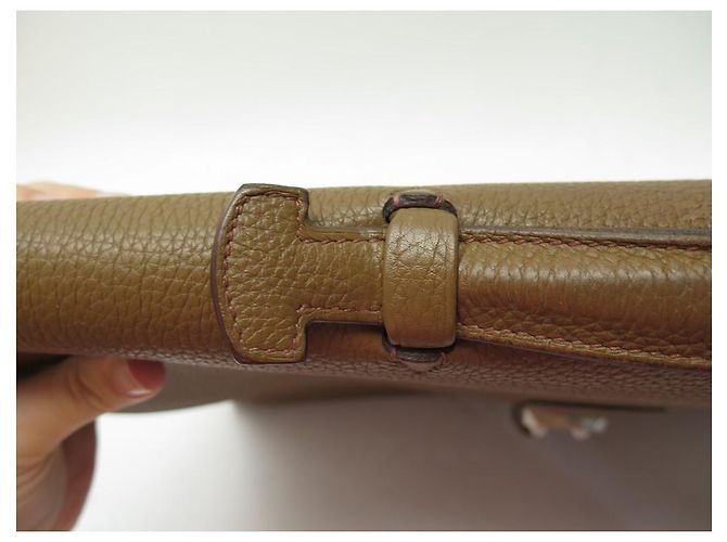 Hermès BORSA HERMES BORSA DEPECHES 2-38 PORTAFOGLIO IN PELLE TOGO MARRONE - vista 21