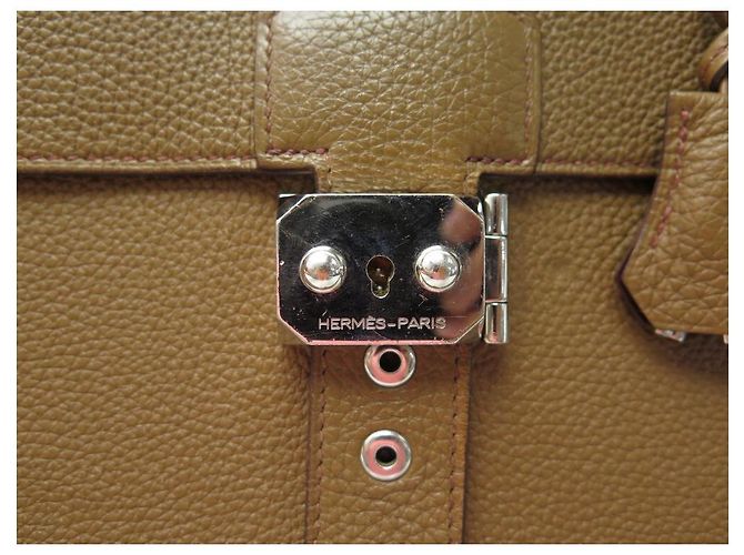 Hermès BORSA HERMES BORSA DEPECHES 2-38 PORTAFOGLIO IN PELLE TOGO MARRONE - vista 6