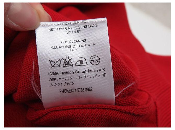 GIVENCHY PULLOVER AUS ROTER BAUMWOLLE M 38 GRAUE STERN-PATCHES AM KRAGEN RED SWEAT - Ansicht 4