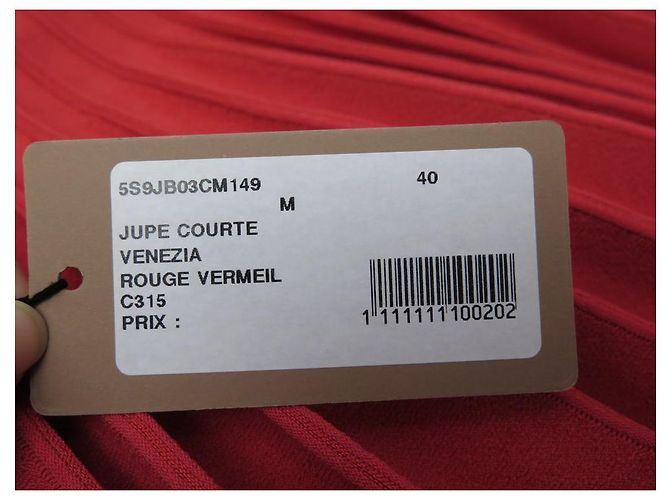 Alaïa CURTA DE SAIA NOVA ALAIA VENEZIA 40 M IN VERMELHO VISCOSE NOVA SAIA VERMELHA CURTA - vista 3