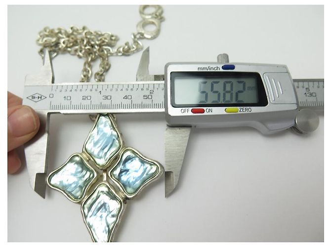 COLLANA VINTAGE SPILLA YVES SAINT LAURENT COLLANA PIERRE BLEUE GOOSSENS SPILLA - vista 12