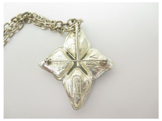 COLLANA VINTAGE SPILLA YVES SAINT LAURENT COLLANA PIERRE BLEUE GOOSSENS SPILLA - vista 6
