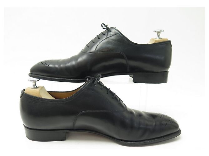 AUBERCY RICHELIEU SCARPE CON PUNTA FLOREALE 11E 45 Scarpe in pelle nera Nero - vista 2