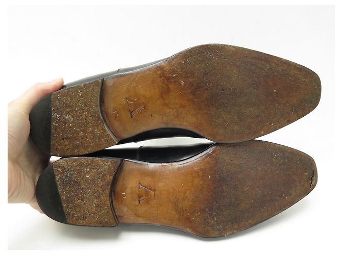 AUBERCY RICHELIEU SCARPE CON PUNTA FLOREALE 11E 45 Scarpe in pelle nera Nero - vista 3