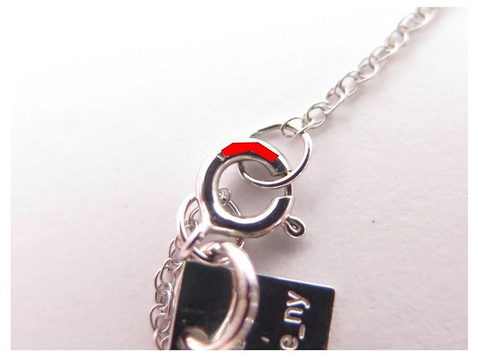 COLLAR GINETTE NY CIRCULO BLANCO EN CADENA CCE001G ORO BLANCO 46 COLLAR CM Plata - vista 3