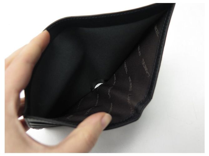NEW LANCEL WALLET A03141 8CC IN BLACK LEATHER + WALLET CARD HOLDER BOX - view 7