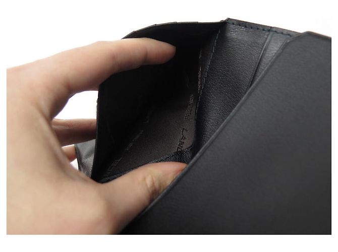 NEW LANCEL WALLET A03141 8CC IN BLACK LEATHER + WALLET CARD HOLDER BOX - view 9