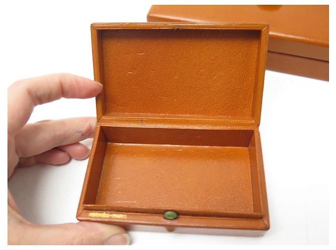 Hermès VINTAGE HERMES JET CASE IN PELLE MARRONE BOX KIT WC SET WC - vista 22
