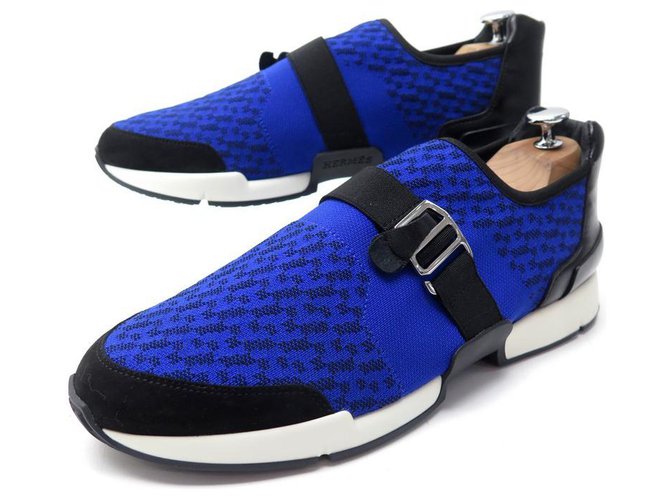 Hermès NEW HERMES BASKETS RUN SHOES 181333zh20420 41 CANVAS SNEAKERS