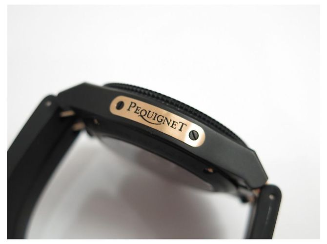NEW PEQUIGNET WATCH 9020448/30 MOOREA ROYAL TRIOMPHE AUTOMATIC TITANIUM Black - view 6