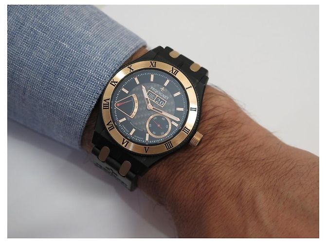 NEW PEQUIGNET WATCH 9020448/30 MOOREA ROYAL TRIOMPHE AUTOMATIC TITANIUM Black - view 8