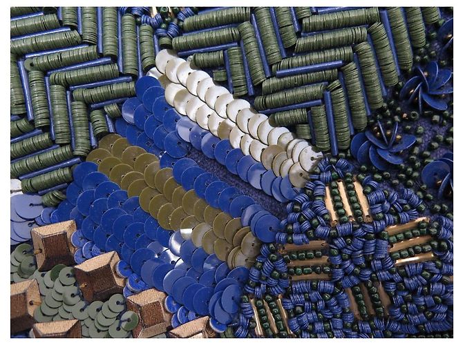 NOVA BOLSA JAMIN PUECH EM BORDADO AZUL SEQUIN NOVA BOLSA AZUL - vista 13