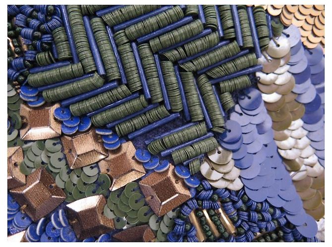NOVA BOLSA JAMIN PUECH EM BORDADO AZUL SEQUIN NOVA BOLSA AZUL - vista 14