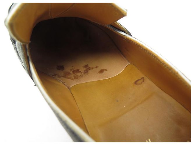 BEL AIR CORTHAY SCHUHE 10 44 LOAFERS AUS LEDER SCHWARZ + RIEMEN - Ansicht 6