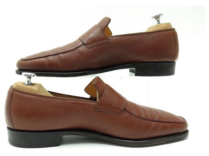 SCARPE BEL AIR CORTHAY 10 44 MOCASSINI IN PELLE FIORE MARRONE MOCASSINI - vista 2