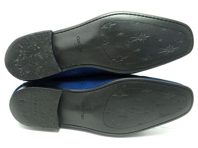 ZAPATOS CORTHAY CANNES 9.5 43.5 MOCASINES MOCASINES DE TERCIOPELO AZUL - vista 3