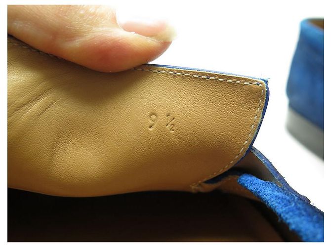 ZAPATOS CORTHAY CANNES 9.5 43.5 MOCASINES MOCASINES DE TERCIOPELO AZUL - vista 7