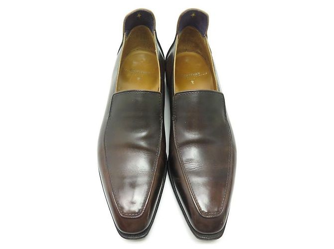 SCARPE CORTHAY BRIGHTON 10 44 MOCASSINI SCARPE MOCASSINI IN PELLE MARRONE - vista 5
