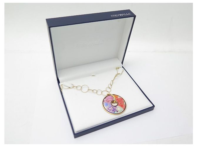 FREY WILLE HALSKETTE LUNA PIENA ANHÄNGER + RINGKETTE 75 CM-E-MAIL + BOX - Ansicht 12