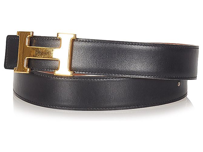 Hermès Hermes Black Constance Ledergürtel Schwarz Golden - Ansicht 2