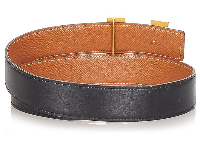 Hermès Hermes Black Constance Ledergürtel Schwarz Golden - Ansicht 3