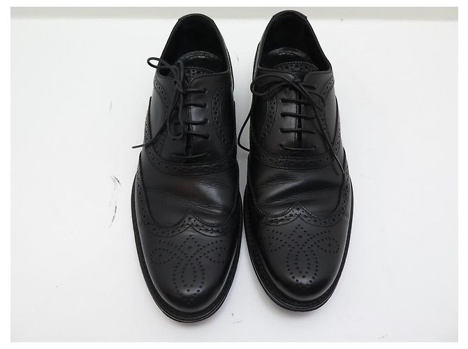 SCARPE LOUIS VUITTON RICHELIEU BOU FLEURI 7.5 41.5 Scarpe in pelle nera Nero - vista 5