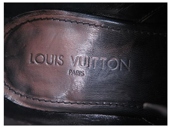 SCARPE LOUIS VUITTON RICHELIEU BOU FLEURI 7.5 41.5 Scarpe in pelle nera Nero - vista 6