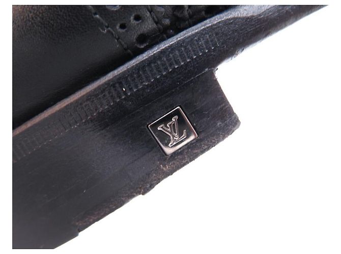 SCARPE LOUIS VUITTON RICHELIEU BOU FLEURI 7.5 41.5 Scarpe in pelle nera Nero - vista 8