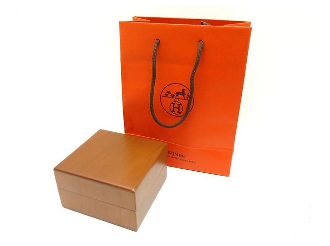 Hermès CAJA RELOJ HERMES CAPO MADERA COD ARCEAU HOUR H + BOLSA CAJA RELOJ MADERA Castaño - vista 2