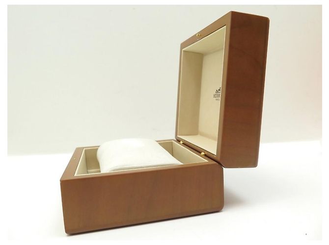 Hermès CAJA RELOJ HERMES CAPO MADERA COD ARCEAU HOUR H + BOLSA CAJA RELOJ MADERA Castaño - vista 7