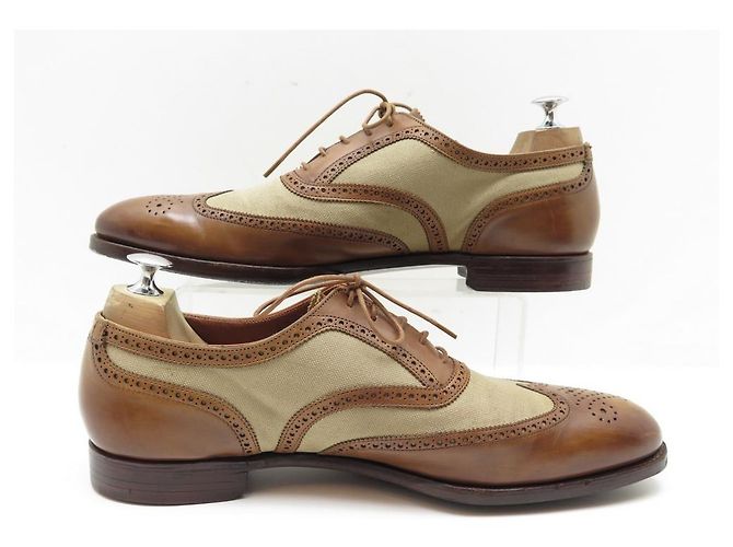 Autre Marque SCARPE CROCKETT & JONES SAUNTON RICHELIEU 9.5E 43.5 SCARPE IN TELA E PELLE - vista 2