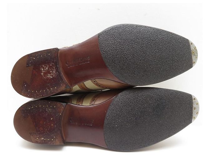 Autre Marque SCARPE CROCKETT & JONES SAUNTON RICHELIEU 9.5E 43.5 SCARPE IN TELA E PELLE - vista 3