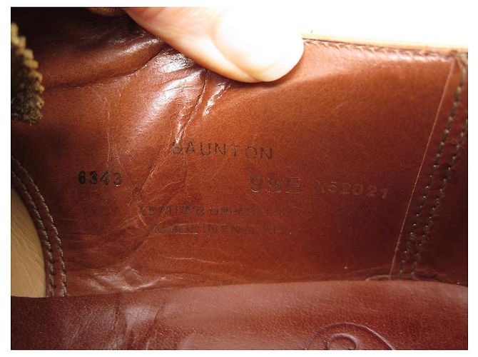 Autre Marque SCARPE CROCKETT & JONES SAUNTON RICHELIEU 9.5E 43.5 SCARPE IN TELA E PELLE - vista 7