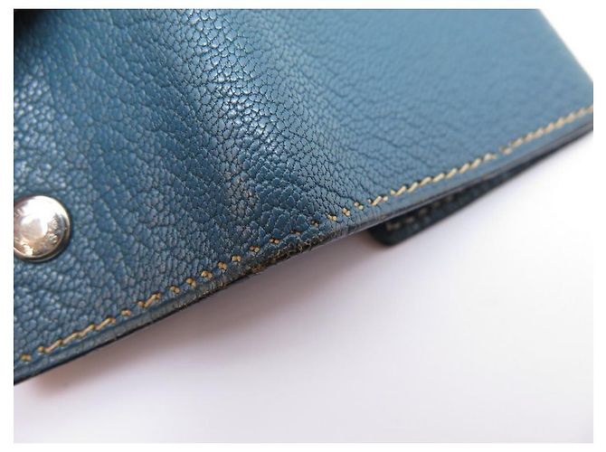 Hermès HERMES MULTICLES KEY RING IN BLUE GOAT LEATHER BLUE LEATHER KEY RING - view 11