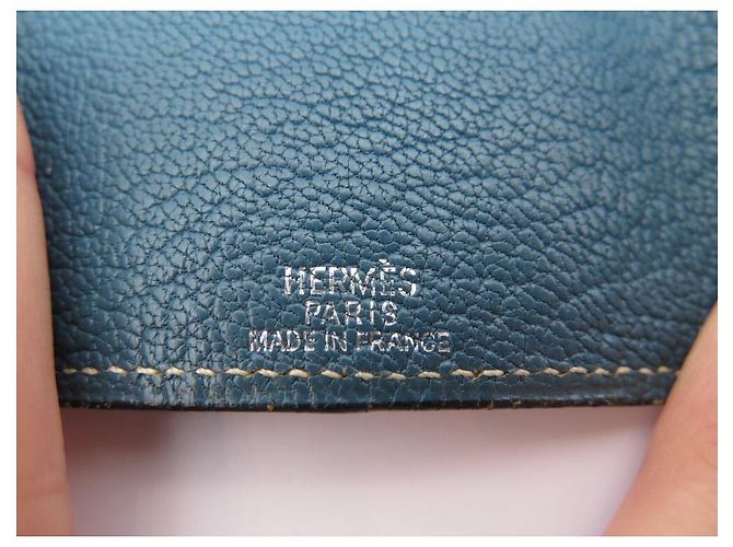 Hermès HERMES MULTICLES KEY RING IN BLUE GOAT LEATHER BLUE LEATHER KEY RING - view 6