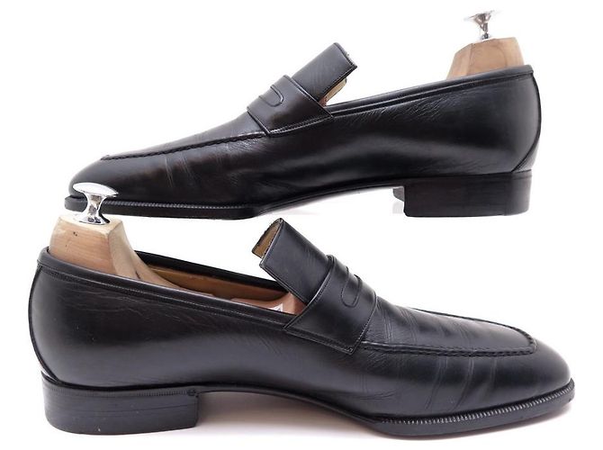 SCARPE AUBERCY 9.5E 43.5 SCARPE MOCASSINI IN PELLE NERA Nero - vista 2