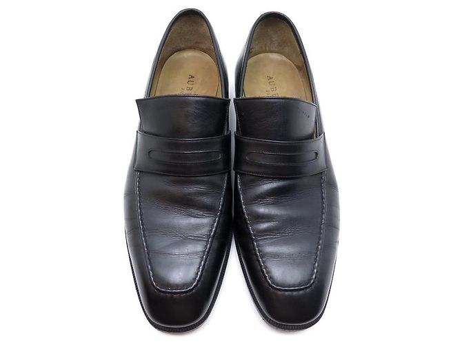 SCARPE AUBERCY 9.5E 43.5 SCARPE MOCASSINI IN PELLE NERA Nero - vista 6