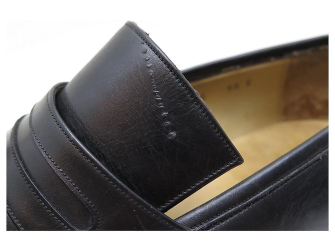 SCARPE AUBERCY 9.5E 43.5 SCARPE MOCASSINI IN PELLE NERA Nero - vista 9