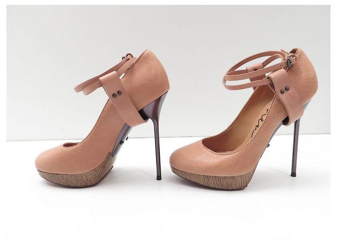 NEUE LANVIN-SCHUHE 38.5 PUMP SCHUHE LEDERPUMPS BEIGE - Ansicht 2