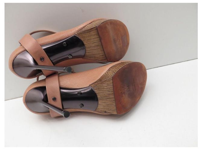 NEUE LANVIN-SCHUHE 38.5 PUMP SCHUHE LEDERPUMPS BEIGE - Ansicht 3