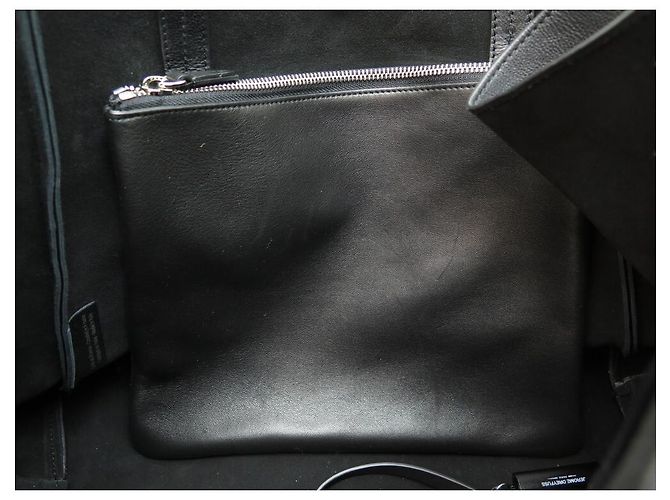NEU HANDTASCHE JEROME DREYFUSS GEORGES L TOTE SCHWARZ LEDER SILBER HANDTASCHE - Ansicht 12