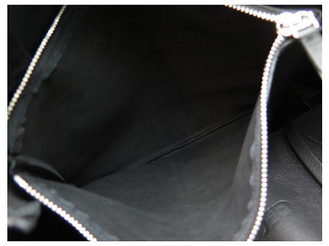 NEU HANDTASCHE JEROME DREYFUSS GEORGES L TOTE SCHWARZ LEDER SILBER HANDTASCHE - Ansicht 13
