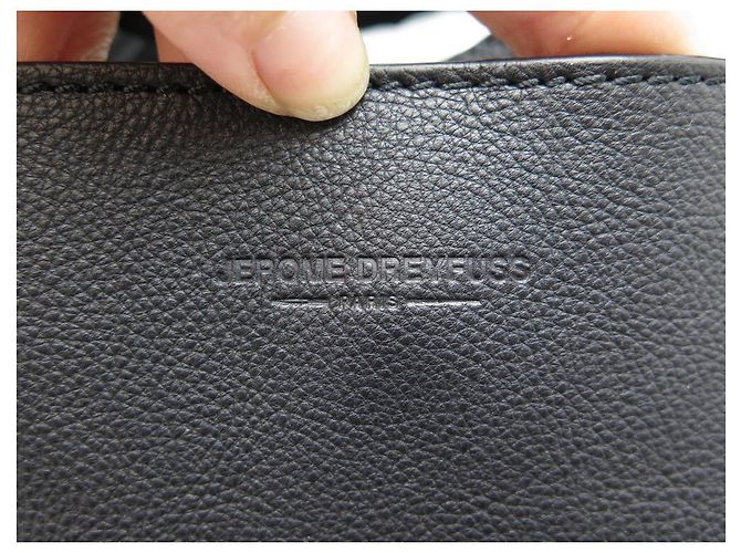 NEU HANDTASCHE JEROME DREYFUSS GEORGES L TOTE SCHWARZ LEDER SILBER HANDTASCHE - Ansicht 7