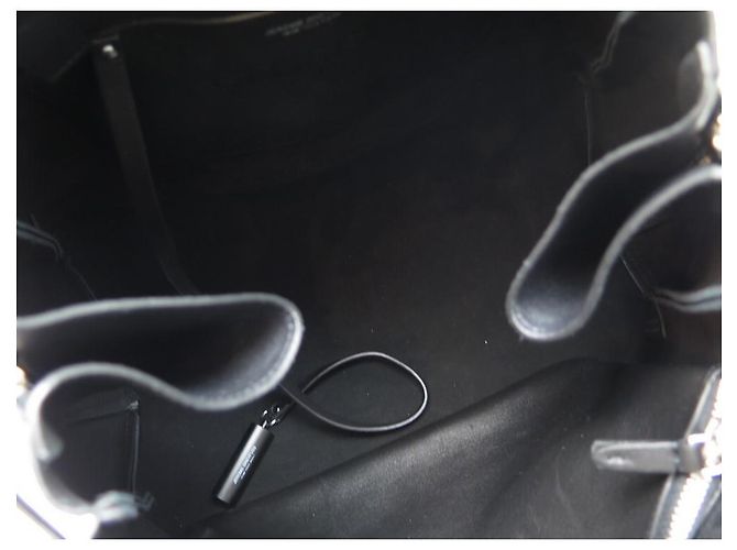 NEU HANDTASCHE JEROME DREYFUSS GEORGES L TOTE SCHWARZ LEDER SILBER HANDTASCHE - Ansicht 8