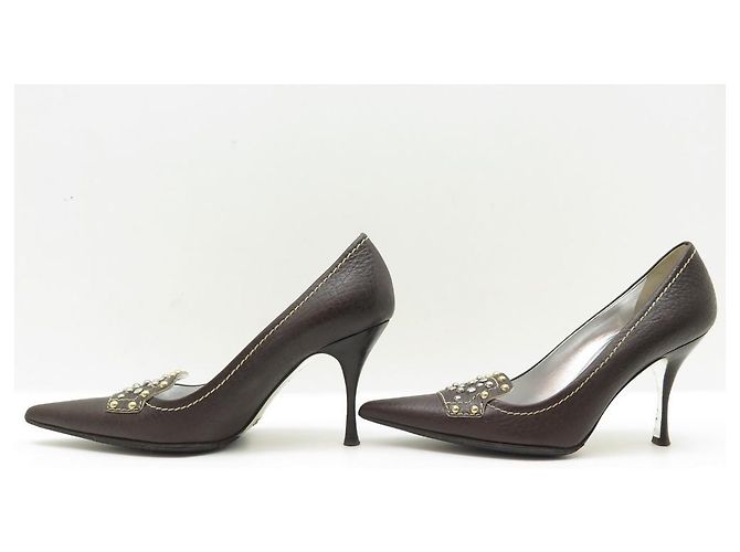DOLCE & GABBANA SCHUHPUMPEN 36.5 ES 37.5 FR LEDERSCHUHE - Ansicht 2