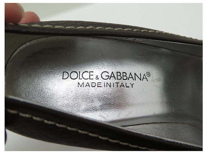 DOLCE & GABBANA SCHUHPUMPEN 36.5 ES 37.5 FR LEDERSCHUHE - Ansicht 5